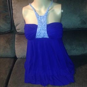 Free People blue halter top